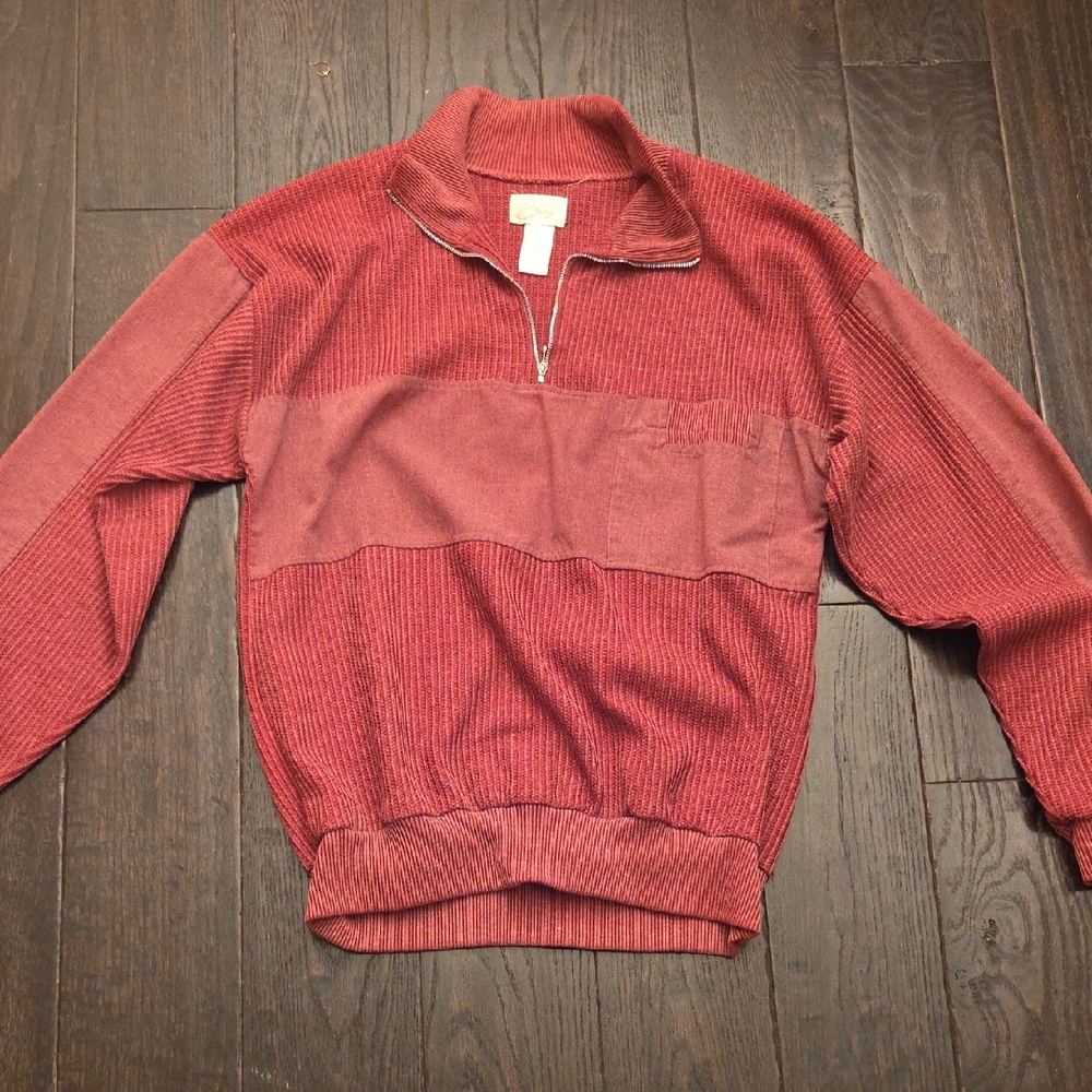 Envoy Vintage 80s Pullover Knit Cotton Blend Shacket Men's Size Medium